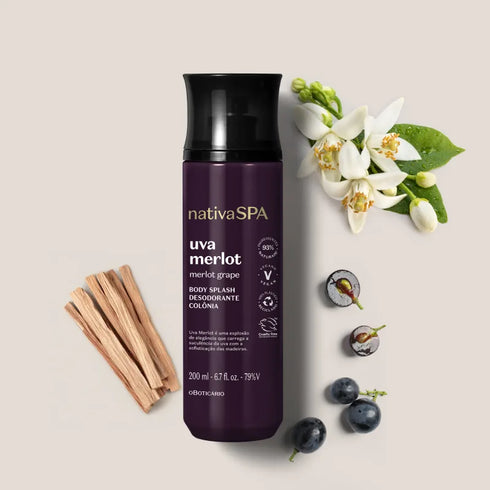 O Boticário Nativa Spa Merlot Grape Body Splash Eau de Toilette 200ml